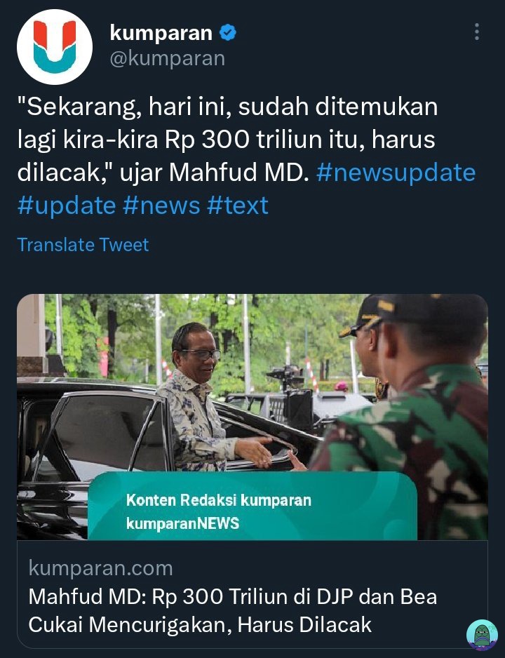 tanyakanrl's tweet photo. 💚 300 T 🙂

penduduk Indonesia 2023 ±273juta
klo dibagi rata 1 jtan euy seharusnya milik tiap warga 👍🏻 keren 😎 bgt penjabat dinegeri ini

ps: baru 1 kementrian 👀 https://t.co/a1q0C576D2