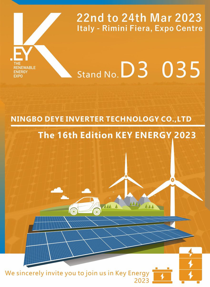 Warmly welcome to our Deye booth -The Key Energy -Italy , let's have a fruitful talk