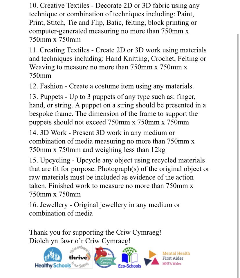 Having completed a risk assessment, the school will be closed today due to weather conditions and the forecast. Please work on the Eisteddfod craft competition pieces sent out by letter to parents last week ⛄️