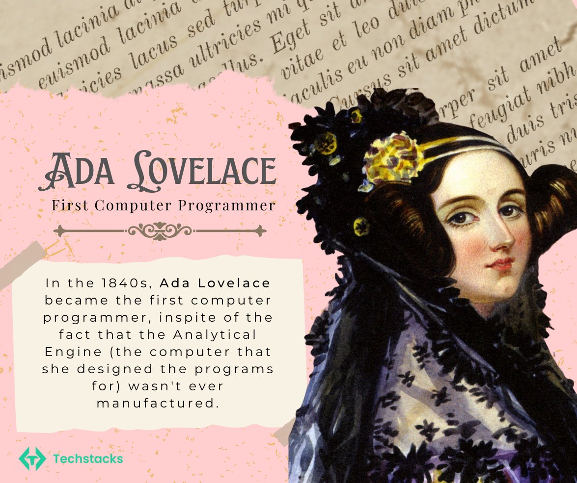 techstacksph's tweet image. Did you know? The very first computer programmer is a WOMAN. She is Ada Lovelace from London, England.
--
Cheers to the extraordinary women everywhere.
Happy International Women&apos;s Day!

#AdaLovelace #firstcomputerprogrammer #WomenInHistoryTrivia #womensday2023 #womenempowerment