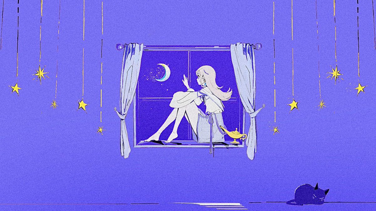 「【お知らせ】花風りん様楽曲 『 OYASUMI NIGHT 』作詞・作曲 堂村璃」|ミツ蜂のイラスト
