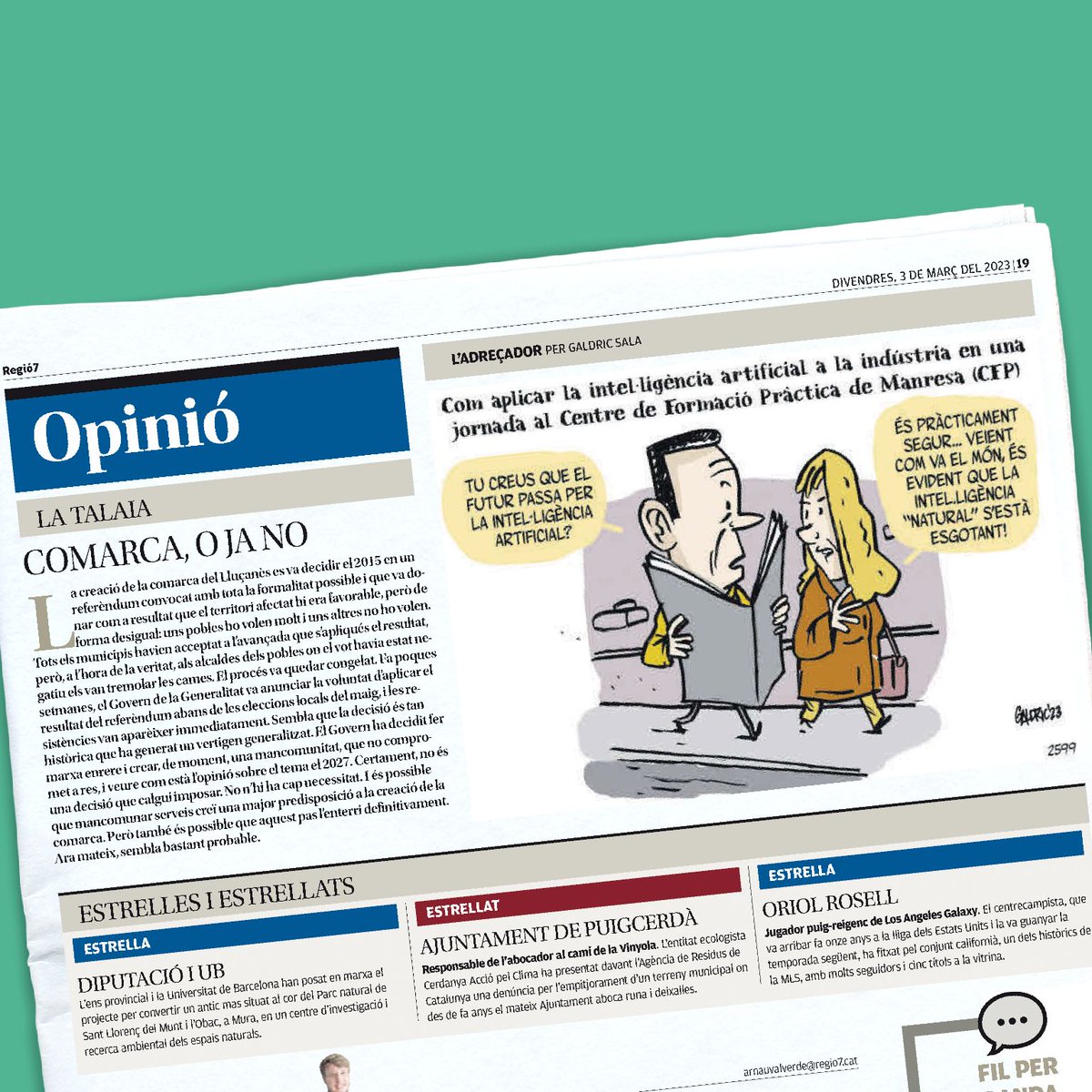La setmana passada els nostres companys de <a href="/diariRegio7/">Regió7.cat</a> feien difusió amb un toc d'humor de la Jornada sobre IA que va tenir lloc al CFP🥳🥳