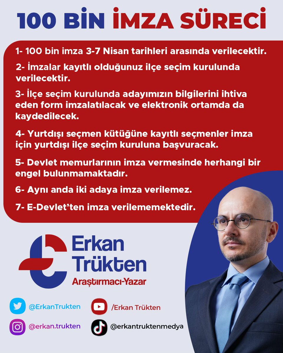 100 BİN İMZA NASIL ve NE ZAMAN verilecek? @NehirHareketi <a href="/ErkanTrukten/">Erkan Trükten 🇹🇷</a>