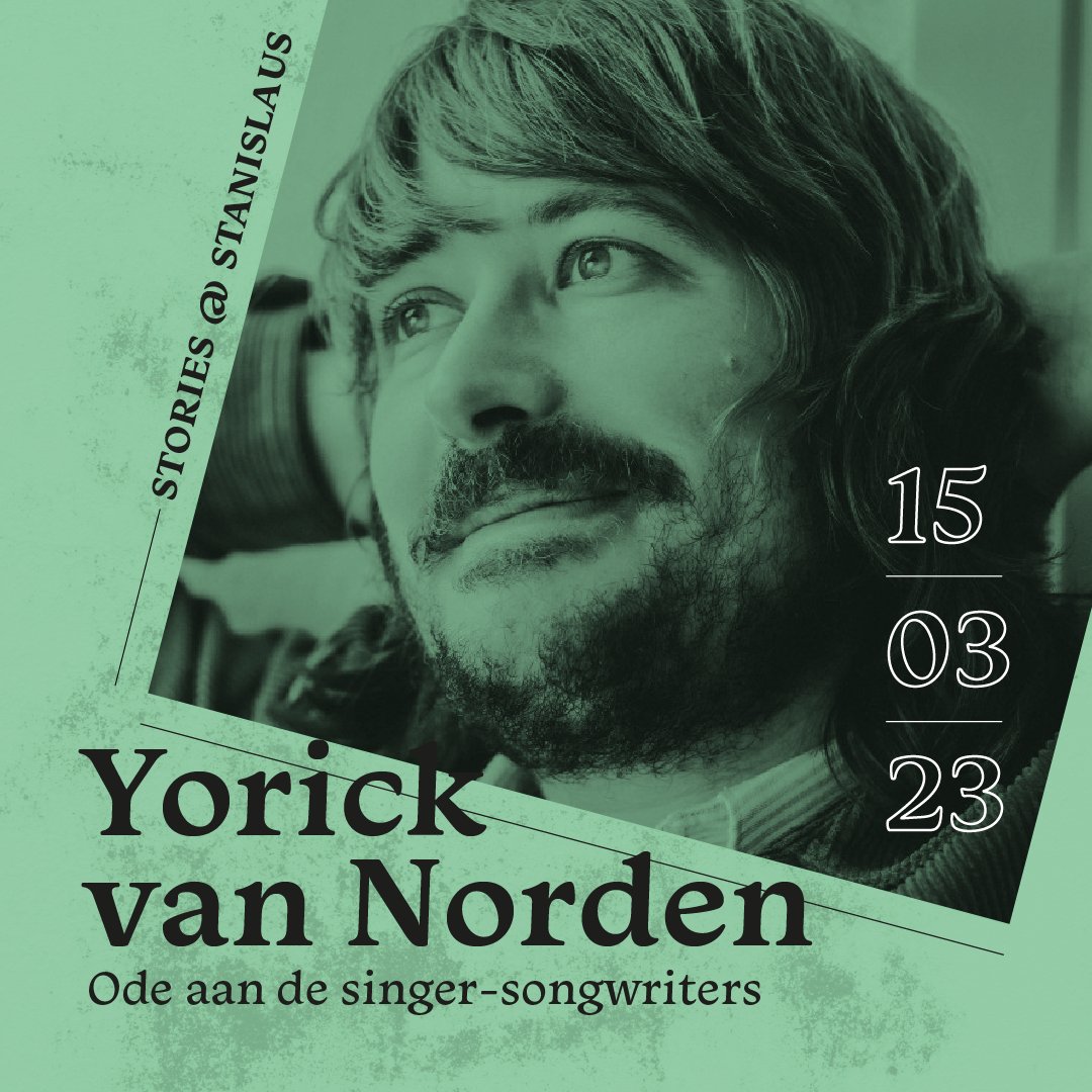 Op woensdag 15 maart komt #YorickvanNorden naar #StanislausBrewskovitch met een ode aan Singer- Songwriters. Het wordt een avond vol prachtige muziek, mooie verhalen over o.a. #BobDylan en #PaulMcCartney en de sterke eigen songs van Yorick.

Meer info?👉 bit.ly/3k3JQbS