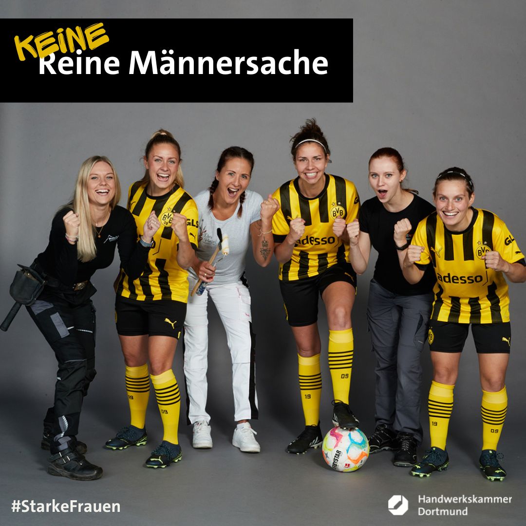 hwkdortmund's tweet photo. #Weltfrauentag=  #Zeichen für #Gleichberechtigung, für #Frauenrechte und gegen #Diskriminierung von #Frauen. 
@hwkdortmund &amp; @BVB-Frauen=#starkefrauen
Mehr Infos: https://t.co/ZR8GUsxgXd https://t.co/1EgpGzBlj9