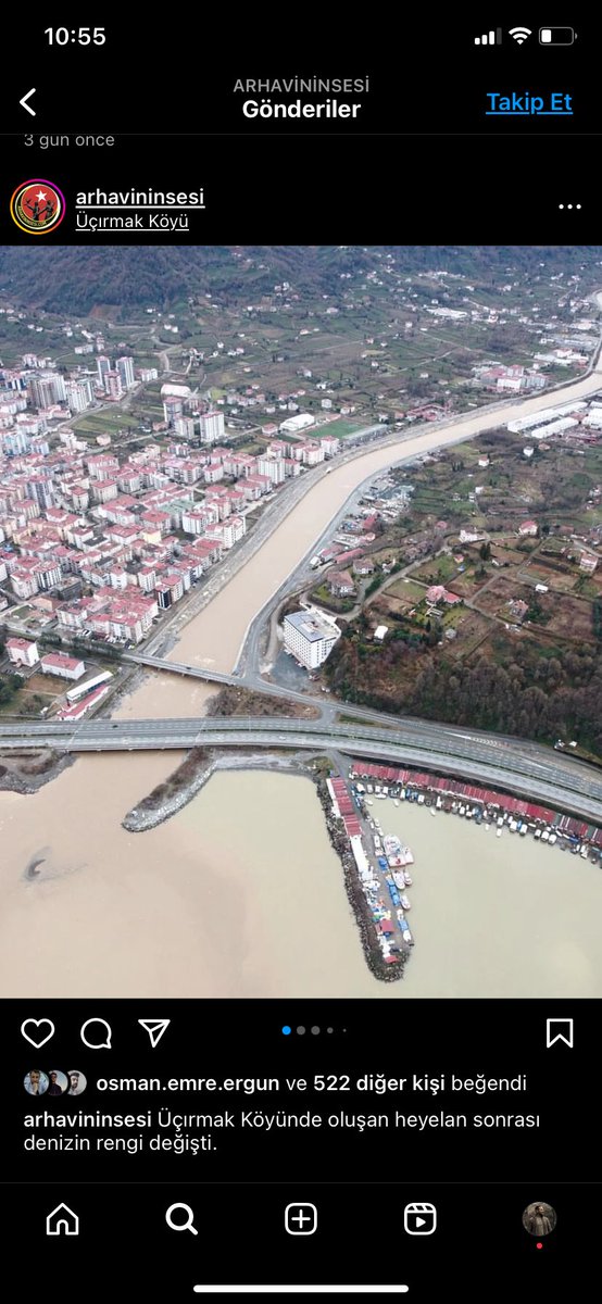 arhavininsesi's tweet photo. Üçırmak Köyünde oluşan heyelan sonrası denizin rengi değişti.

04.03 2023 tarihinde Üçırmak Köyü Dağasti Mezrası (teğergali)'de meydana gelen heyelan sonrası akan çamur dereye karışarak denizin rengini değiştirdi. https://t.co/kl0NN40y0M