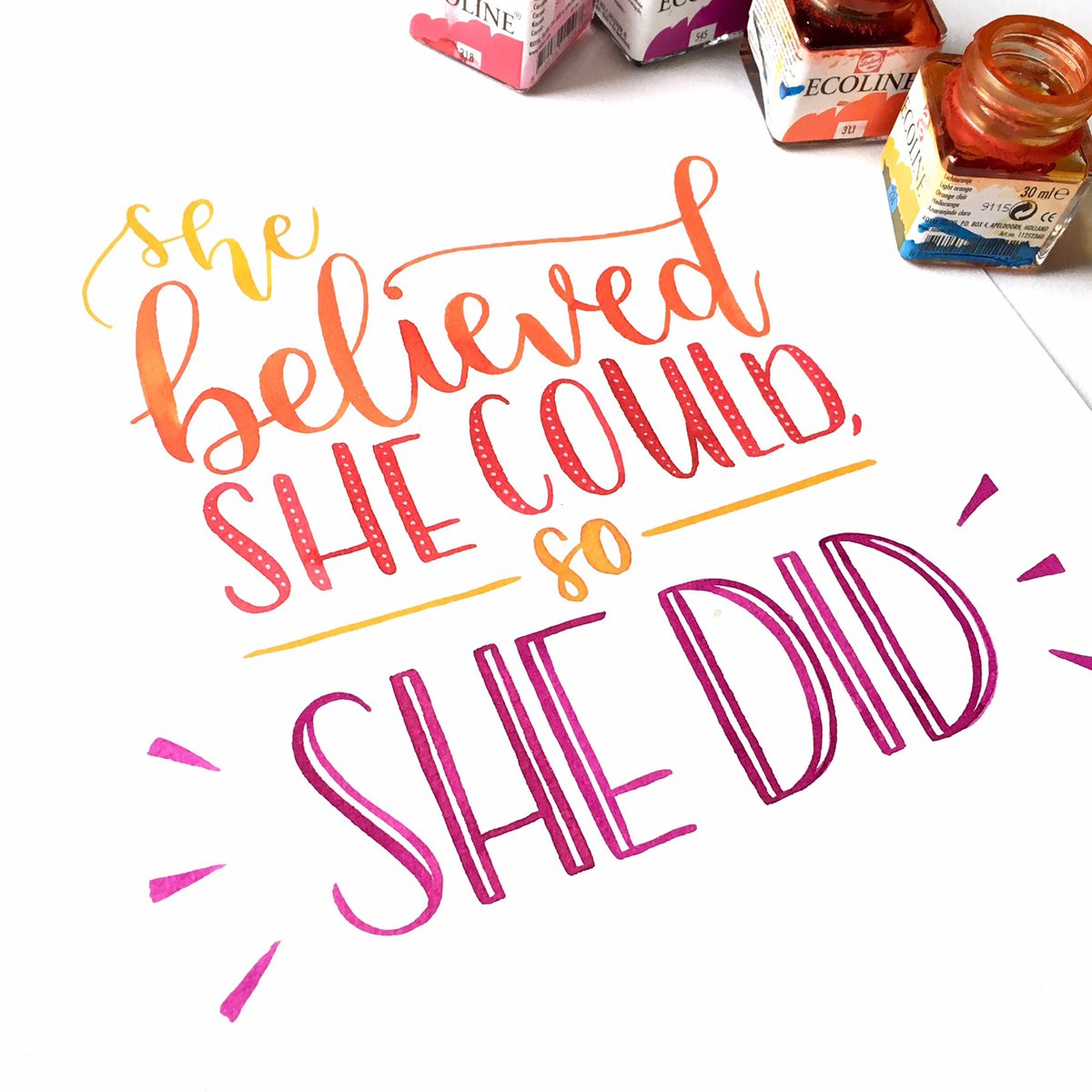 NowThenSunshine's tweet photo. Around the time my daughter was one year old, I started learning calligraphy and painting quotes that I liked. I found myself most drawn to phrases that I could pin up in my daughter’s room that would surround her with positive messages and can-do statements. 

A 🧵for #IWD23 https://t.co/soL0hmNblT