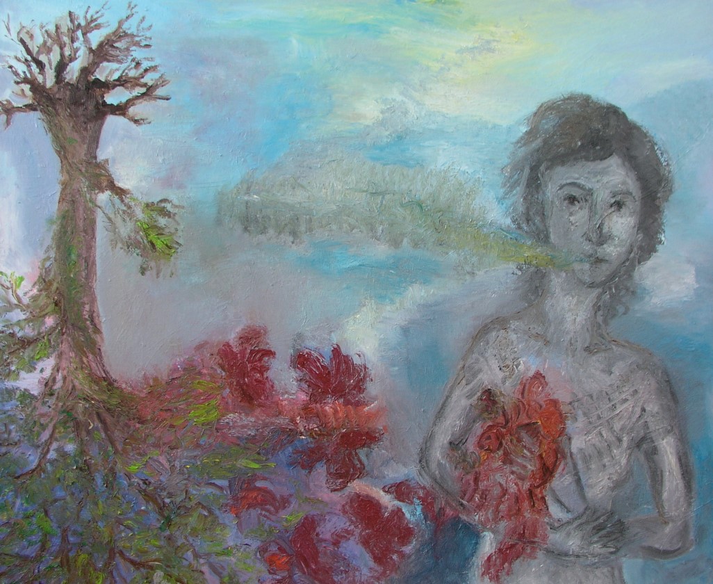 On #InternationalWomensDay 💚 

Partou Zia (1958–2008) arrived in London from Tehran in 1970 as a political refugee. Her paintings combine childhood memories with the quietness of life in Cornwall. 

See this work at #TateStIves

Flowering Rod 2006 © Partou Zia