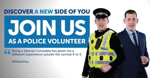 The Special Constabulary is a part-time, volunteer body consisting of voluntary officers with identical powers to that of police officers.

The role is diverse, demanding, and rewarding.

For more info &amp; to apply, visit: ow.ly/HZW550Mshwo

#ANewYou