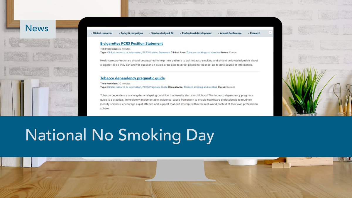 It is #NationalNoSmokingDay - PCRS has many tools and resources to support you in helping your patients to quit.

Visit our website to access pragmatic guides, position statements and clinical resources 📄 ow.ly/ZocN50Nav3r