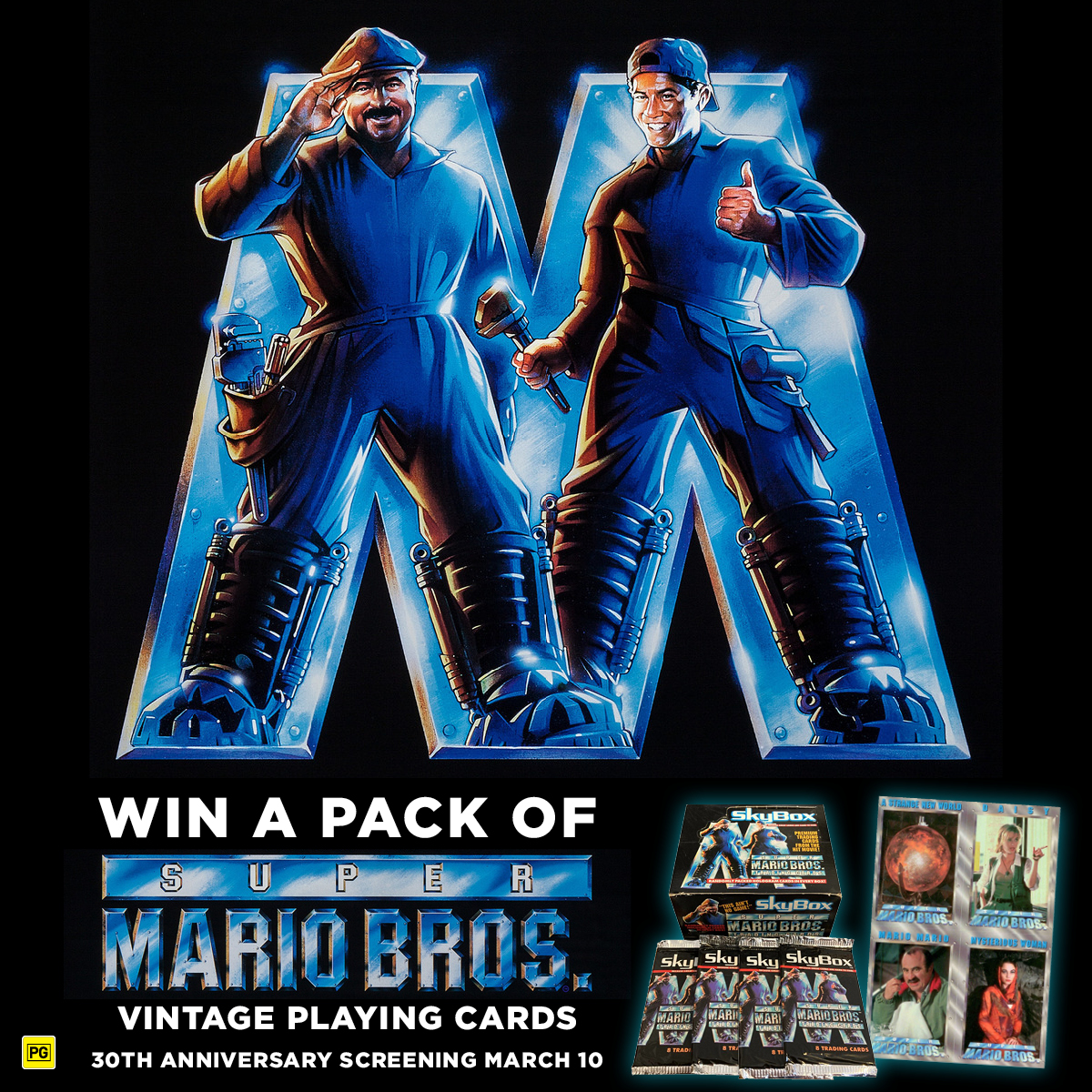 This ain’t no game.

To celebrate Dendy’s 30th-anniversary screening of SUPER MARIO BROS. on March 10, you could WIN pack of vintage collector cards!
 
Enter at the link below for your chance to WIN!
woobox.com/ig6fu9