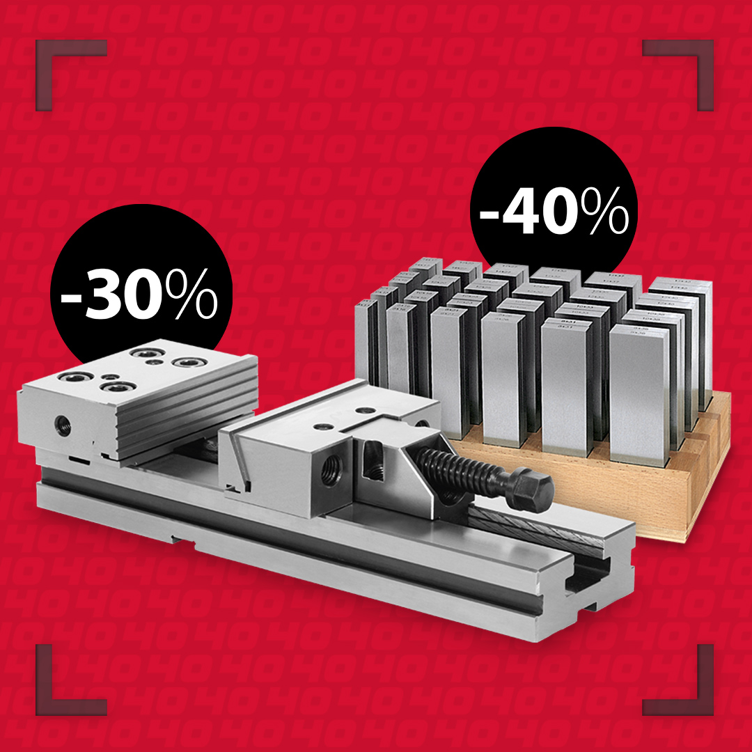 Aprovecha nuestra nueva oferta roja 🧡 para ahorrar hasta un 40% en la compra de mordaza modular y juego de bases paralelas HOLEX. Oferta válida solo hasta el día 19.03.2023. Haz clic aquí para comprar cómodamente online: fal.cn/3woWV