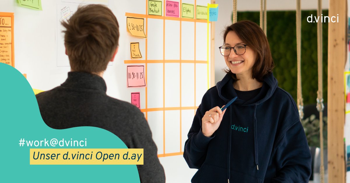 Bei #dvinci legen wir einen großen Wert auf unsere #Zusammenarbeit. 💙

Um für einen abteilungsübergreifenden Austausch zu sorgen und Themen zu besprechen, die im Alltag oft liegen bleiben, haben wir Anfang 2022 unseren Open d.ay ins Leben gefunden.

buff.ly/3JlV5Xb