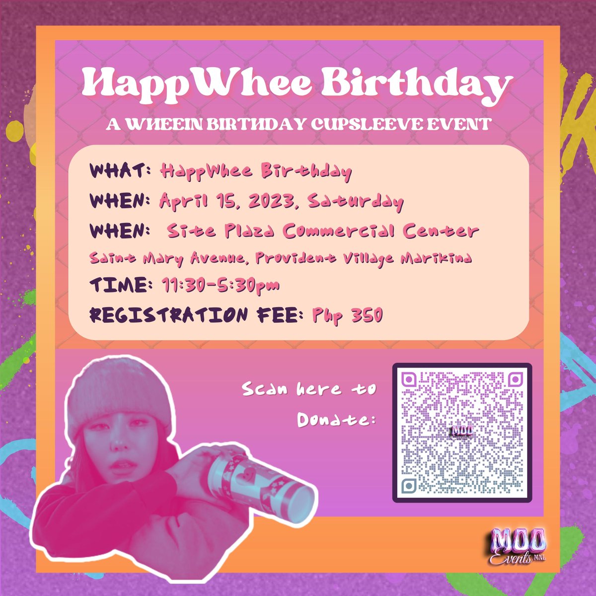 MooEventsMNL's tweet photo. It's not an ordinary day.✨
  
#MooEventsMNL #HappWheeBirthday 
 #휘인 #WHEEIN https://t.co/OHE3MrnJnB