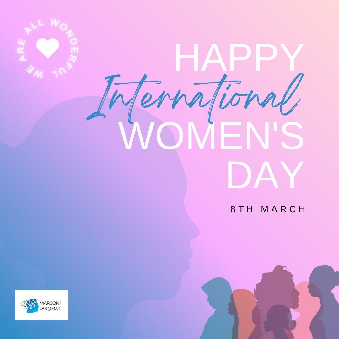 Happy #IWD2023 ! 🎉

As the <a href="/marconi_lab_mak/">Marconi Research and Innovation Lab</a>, we are committed to leveraging technology and innovation for a more inclusive and equal world for all.

Here’s to the women at <a href="/marconi_lab_mak/">Marconi Research and Innovation Lab</a> and beyond!

#IWD2023
#WomensDay2023