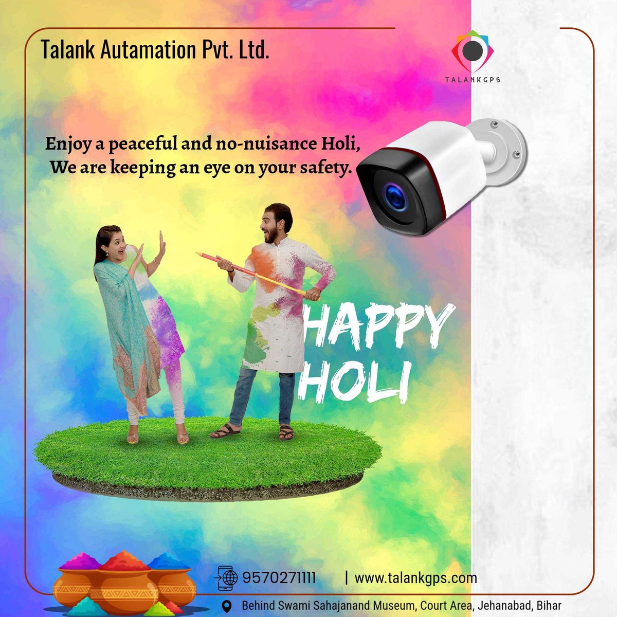 Talankpvtltd's tweet photo. सभी देशवासियों को #होली की हार्दिक शुभकामनाएं। यह उत्सव हम सभी देशवासियों के जीवन को हर्ष, उल्लास के रंगों से भरे, तथा सभी के बीच मे प्रेम और सद्भाव का संचार हो ।
#Holi #होलिकोत्सव #Talankgps https://t.co/vjwSd48OXG