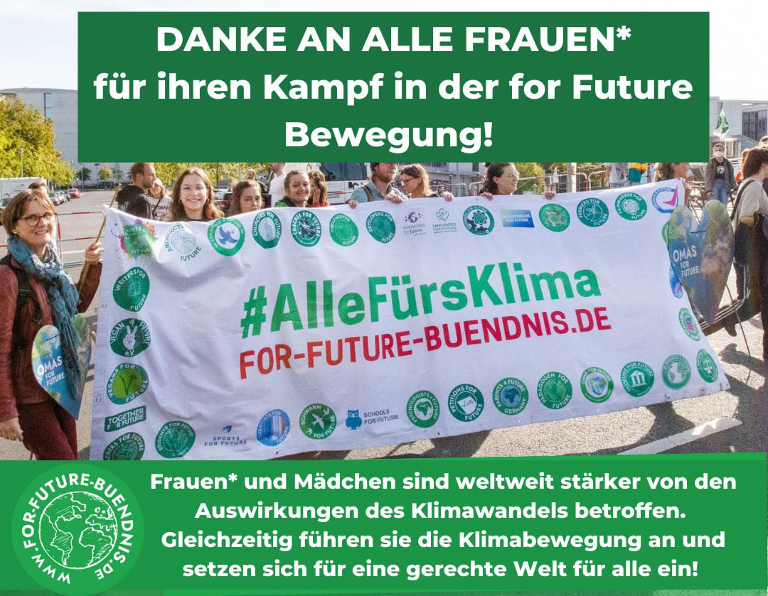 tff_germany's tweet image. Wir bedanken und bei allen #ForFuture aktiven für ihren Kampf gegen die #Klimakrise.

Heute denken wir besonders an die Frauen und Mädchen weltweit, denn sie sind von der Klimakrise besonders hart getroffen.

Quelle: unwomen.de/klima-und-gend…

#8maerz #klimagerechtigkeit
