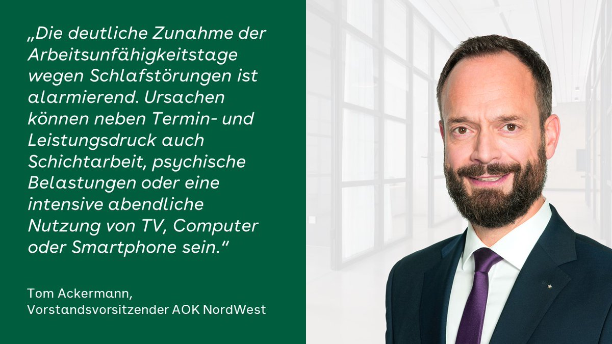 AOKNordWest's tweet image. Krank wegen #Schlafstörungen: In Westfalen-Lippe leiden viele Menschen unter #Schlafproblemen. Im letzten Jahr verursachten sie erstmalig über 80.000 #Ausfalltage. #Weltschlaftag aok.de/pk/cl/nordwest… @MAGS_NRW @KVWL_