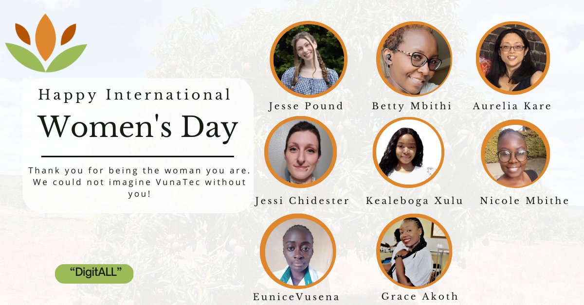 Today on International Women's Day, we at VunaTec are proud to recognize and celebrate our very own great ladies  for their leadership and dedication to embracing innovation and technology.
 
 #SeeHer #EmbraceEquity #IWD2023 #InternationalWomensDay2023