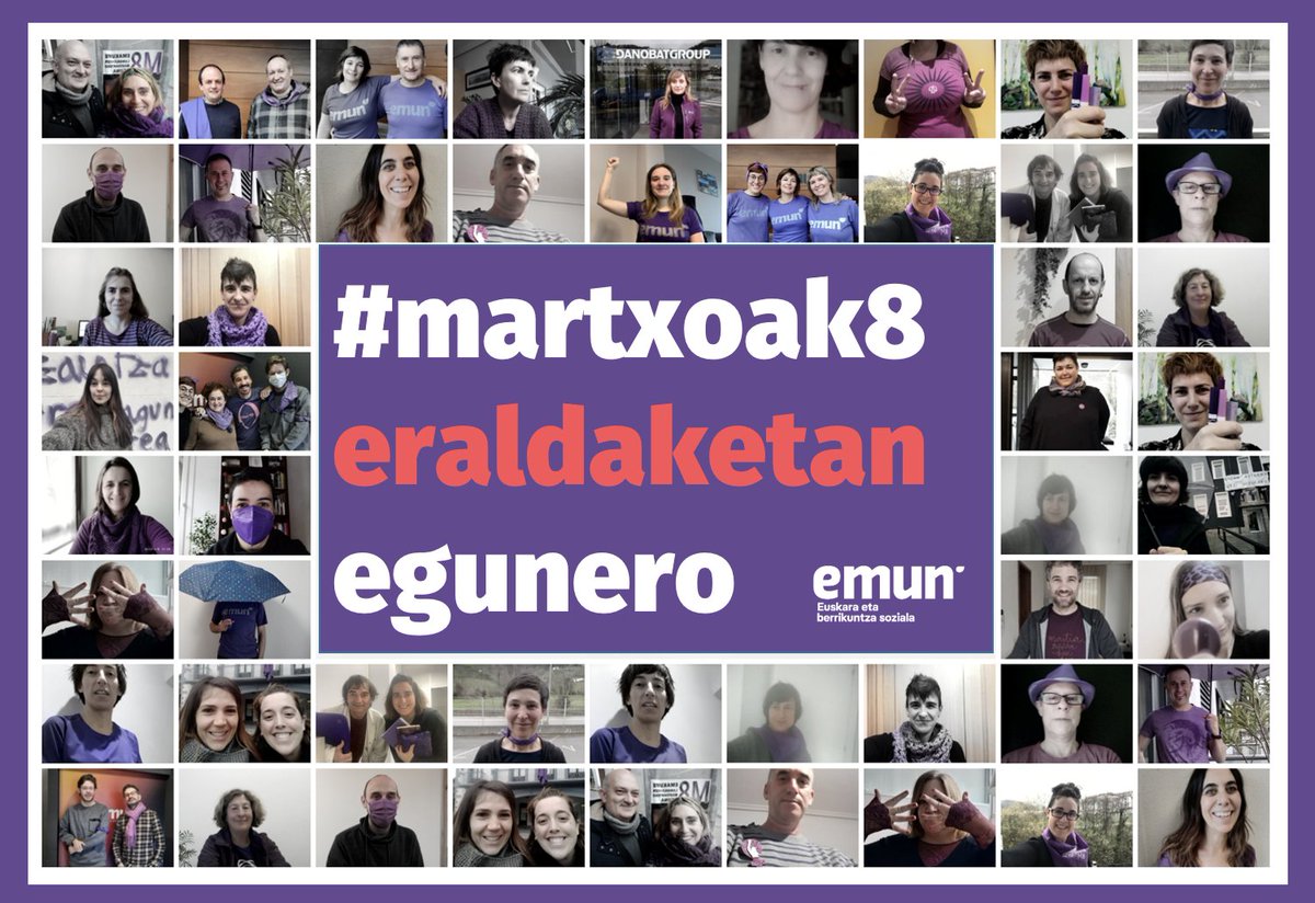 emun_taldea's tweet photo. Martxoak 8 Egunero #EraldaketanEgunero 
#DenonBizitzakErdigunean https://t.co/lzlDN9EuZS