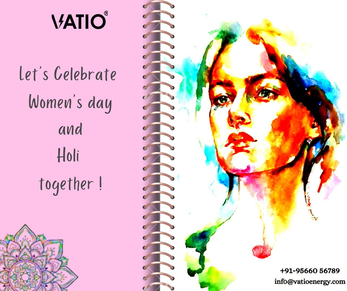 InfoVatio's tweet photo. Happy Holi &amp; Women's day wishes ! 

#VATIO #Colours #Holi #Womensday https://t.co/26Dj902EAa