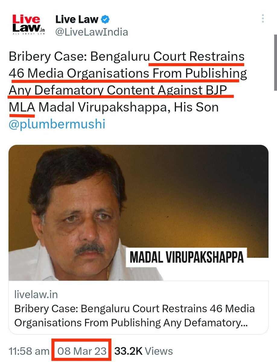 PunsterX's tweet photo. Sequence of events: How to deal with corruption charges against a BJP MLA, in 5 days flat. https://t.co/kUdi7uanZj