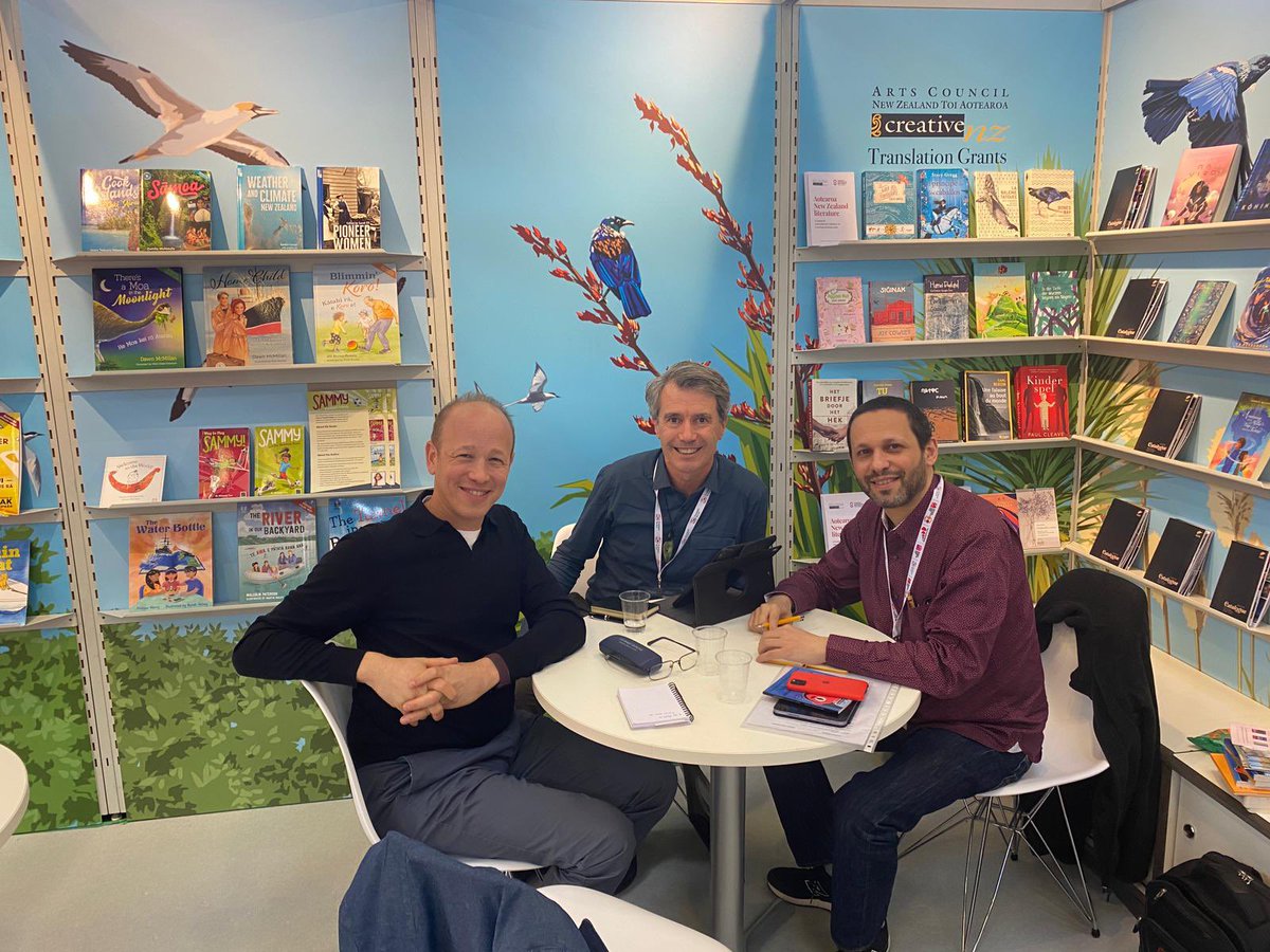 OratiaBooks's tweet photo. New Zealand publishing meeting partners from around the world at the @BoChildrensBook @HugoSetzer @HuiaPublishers @lawrenceschimel @GreenBeanBks @Publishers_NZ @CreativeNZ @nzinrome @NZTEnews @CreativeReadsNZ @altreconomia #BCBF23 @OratiaBooks https://t.co/XSZ5aURWa0
