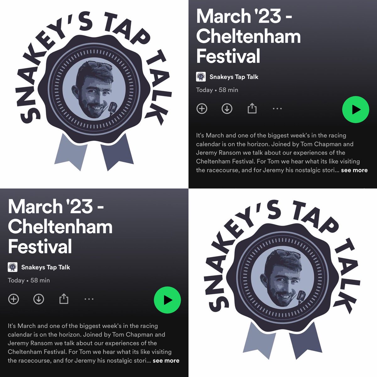SnakeysTapTalk's tweet photo. 🐎🎙️New Episods🎙️🐎

Talking all things #CheltenhamFestival we cover on and off course experiences, the price of a Guinness, and go through a few tap tour related horses for the festival. 

https://t.co/pUmzXD6U04 https://t.co/QMuhGbqIRt