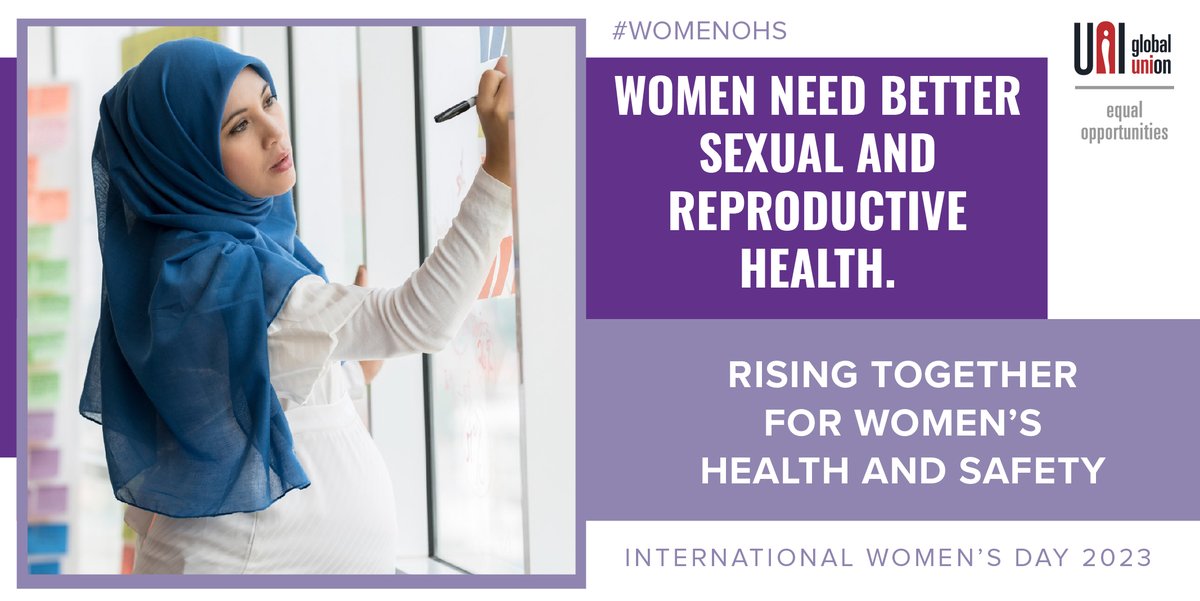 ♀️This #IWD2023, we demand better, gender-sensitive & responsive health & safety for women workers across the🌐
📌Women's health and safety matters
📌Health & safety is a fundamental right
📌OHS is not one-size fits-all
📌Women need better sexual & reproductive health
#WomenOHS