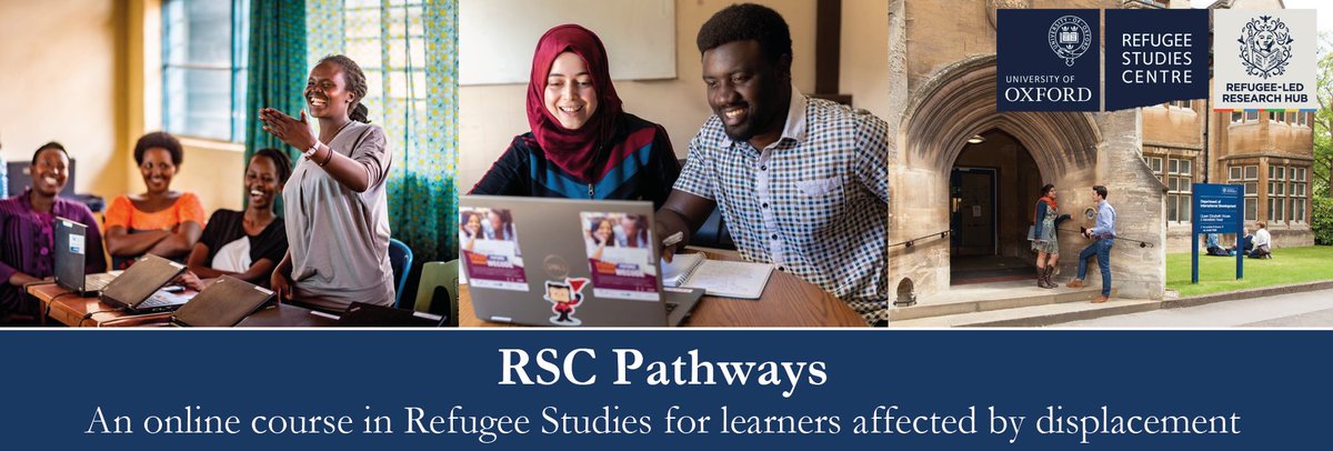 Refugee-Led Research Hub (@rlrh_oxford) on Twitter photo 📣Apply to RSC Pathways!📣
This 3-month course in Refugee Studies from <a href="/UniofOxford/">University of Oxford</a> is available worldwide to learners affected by forced displacement. It opens doors to funded grad degrees & career opportunities & it's free to enrol!👩🎓💻🌍
Please share! rsc.ox.ac.uk/rsc-pathways-2… 📣Apply to RSC Pathways!📣
This 3-month course in Refugee Studies from <a href="/UniofOxford/">University of Oxford</a> is available worldwide to learners affected by forced displacement. It opens doors to funded grad degrees & career opportunities & it's free to enrol!👩🎓💻🌍
Please share! rsc.ox.ac.uk/rsc-pathways-2…