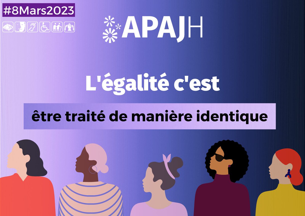 APAJH's tweet photo. #JIF2023
Aujourd'hui marque la 48e Journée internationale des #DroitsDesFemmes !
 L'égalité c'est:
✔avoir accès aux mêmes droits
✔être traité de manière identique
✔la construction d'une société plus juste 

Ensemble pour une société plus juste, solidaire, laïque et inclusive ! https://t.co/wAq5Op7UmD