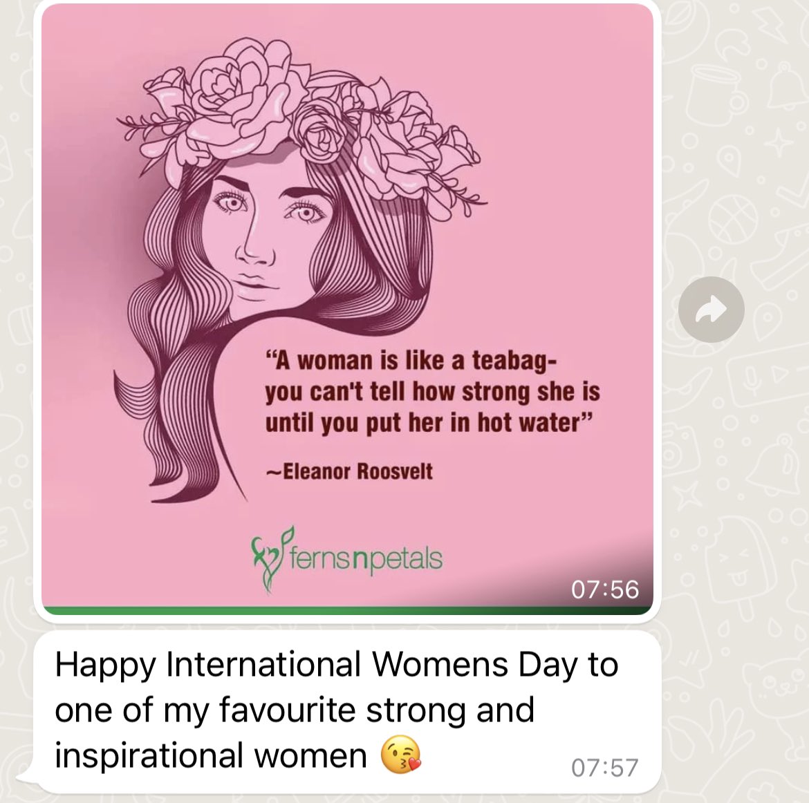 When you wake up to this message from a work colleague it makes it all worthwhile! Happy international women’s day to all the fabulous women in this world! #Thankful #feelingblessed