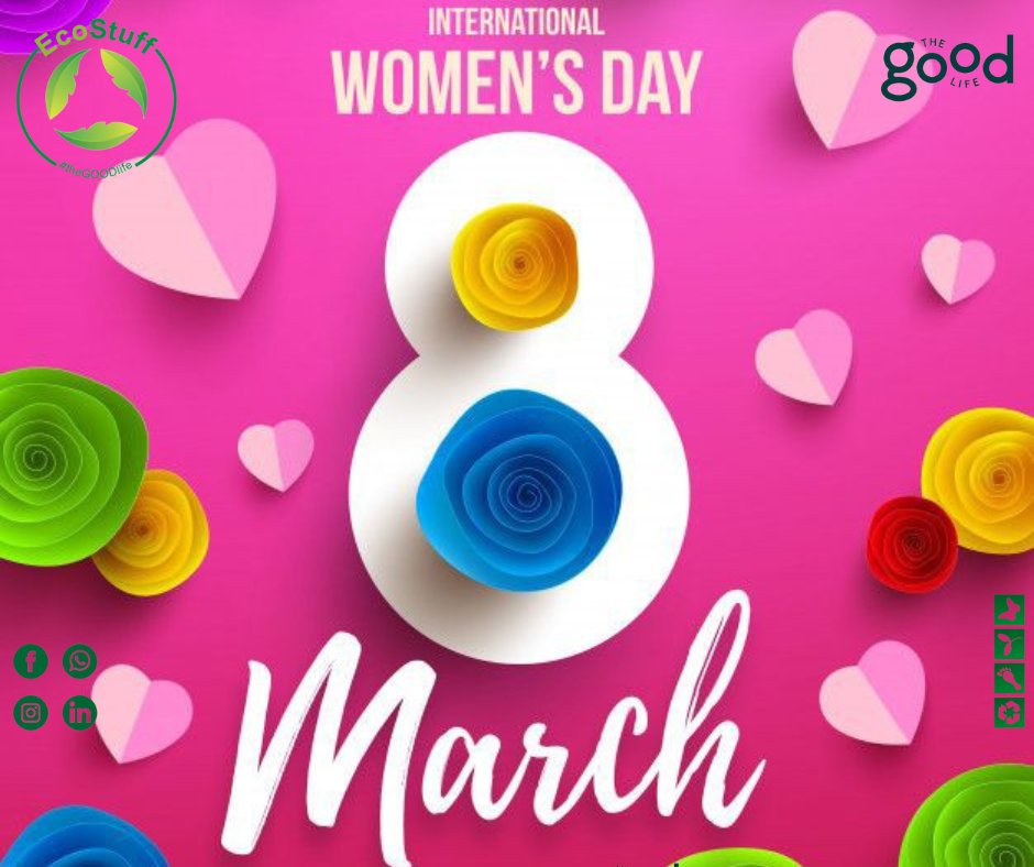 #HappyWomensDay
'Women are the real Architects of Society.'
 
#EcoStuff #theGOODlife #EcoFriendly #Kolkata #Biodegradeable #SayNoToSUP