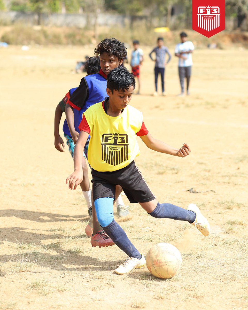 F13Academy's tweet photo. What a bunch of warriors! 

Braving all elements to showcase their talent. Football is love and these heroes showed us exactly that as a massive turnout of 240 children turned out at Mananthavady. ⚡️

#F13 https://t.co/QYvEZtizyB