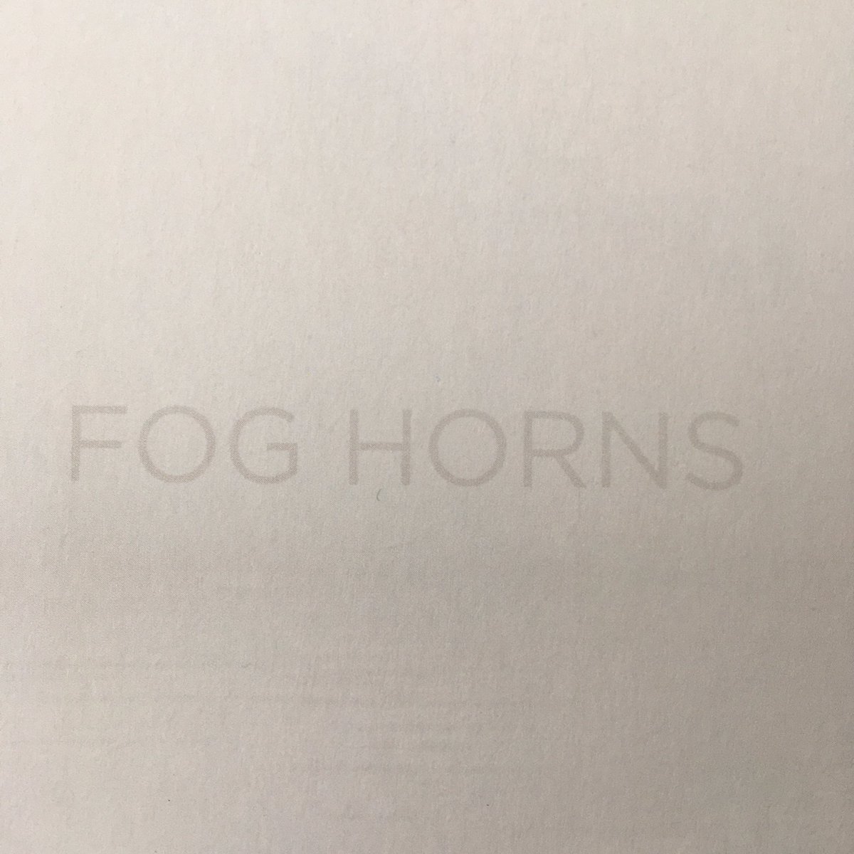 Now playing while working at home: Fog Horns, #vinyl album by @felixblume #fieldrecordings #ambient #soundart