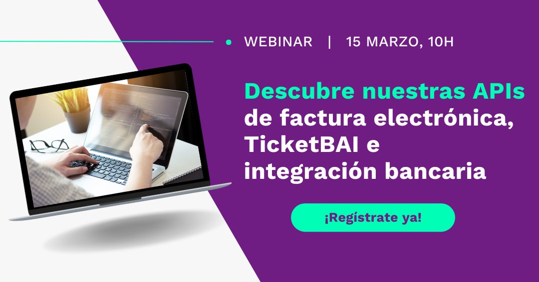 ¿Tienes clientes en NAV, FO, AX u otros ERPs? Integrando nuestras APIs de facturación electrónica, TicketBAI o integración bancaria podrás cubrir estas necesidades en aquellos clientes. 

Descúbrelas en nuestro webinar el 15 marzo a las 10h. ¡Regístrate!👇
t.ly/XuZe