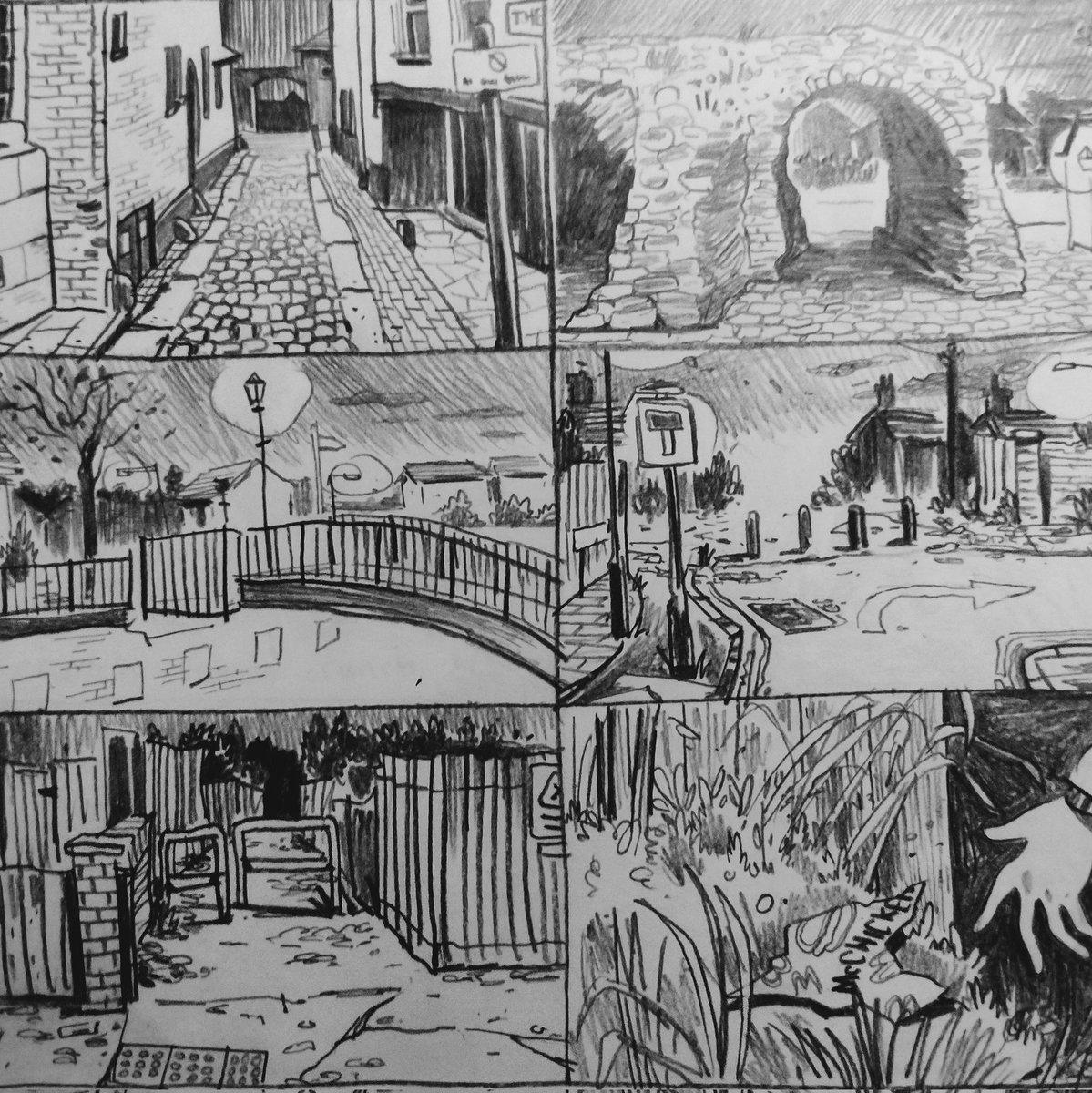 CorbanWilkin's tweet photo. Shots from an empty town, going somewhere at night, on foot.
#graphicnovel #comics #illustration #inkdrawing #comic #graphicnovels #drawing #comicbookart #drawings #punkcomics #punkcomic #greencomics #pencilandwash #linedrawing #sequentialart #artwork #illustrations #comicbook https://t.co/KAjDFmTE5b
