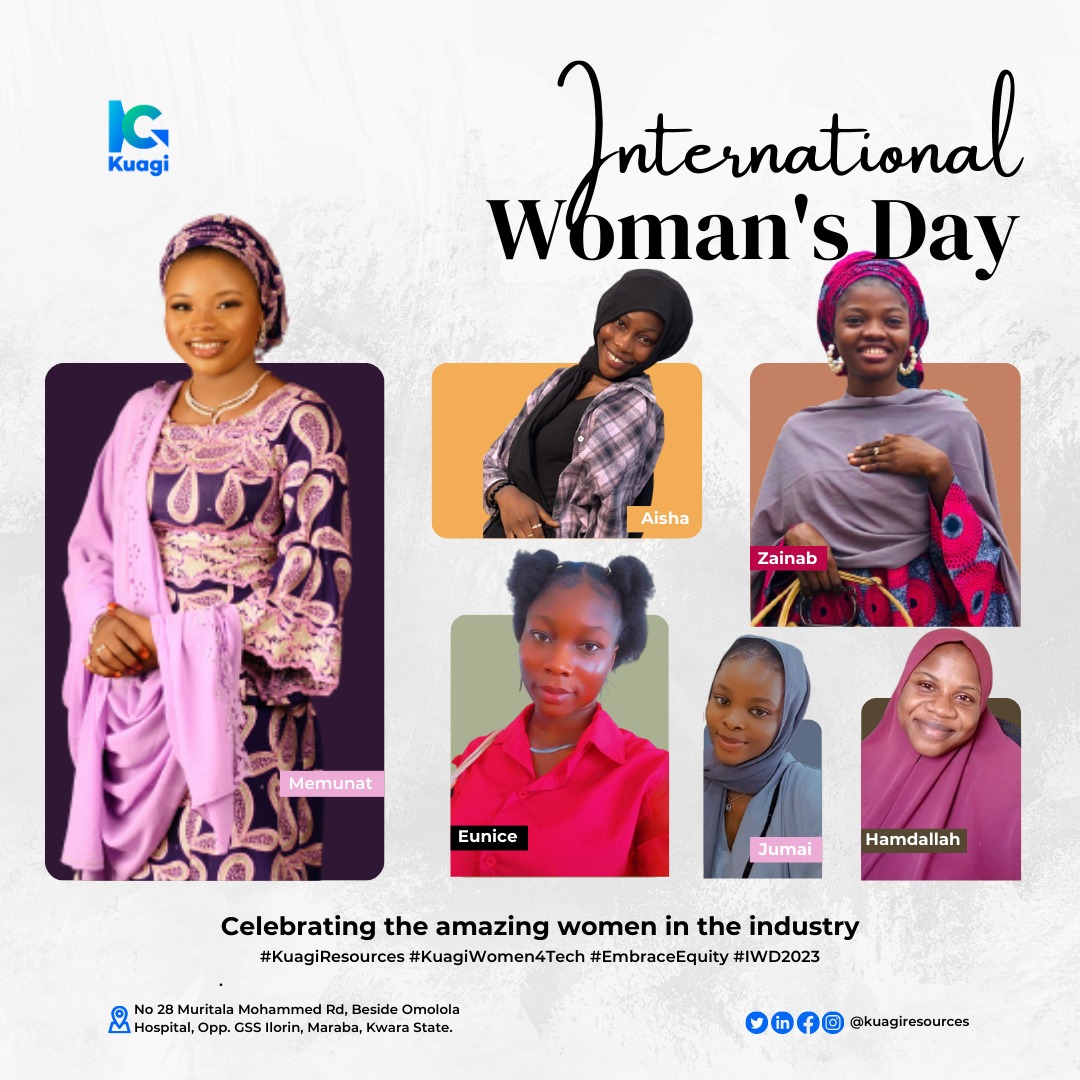 Happy International Women's Day! Let's support gender equality and celebrate women's achievements throughout history.

#kuagiResources 
#kuagiWomen4Tech #EmbraceEquity
#IWD2023 #GenerationEquality #EachforEqual #WomenEmpowerment #WomenInSTEM
#WomenInSTEAM