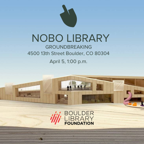 NoBo Library groundbreaking rescheduled for April 5. Plus, "Carving Joy," Library Giving Day, Josh Halpern's Emil Trio, Library District progress, a bathroom remediation update and more in this month's newsletter from your Boulder Library Foundation - mailchi.mp/boulderlibrary…