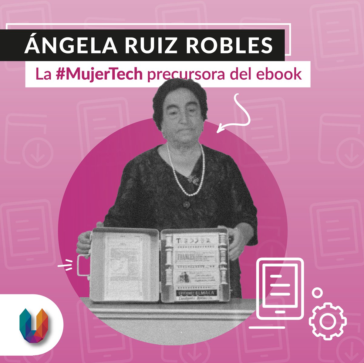 growuphr's tweet image. El e-book es una genialidad… miles de libros en un solo lugar, con una luz integrada y ocupando poco espacio. ¿Sabías que la pionera de este invento fue una mujer? 🤔
Te la presentamos hoy, en nuestro #GrowupTech especial #8M. 👇