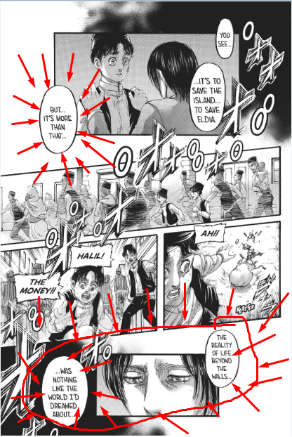 kush_zz18's tweet photo. A guide to read Chapter 131 where we understand about Eren's selfish desire for his actions. It was going to be rumbling regardless of whatever happened because he wanted it. https://t.co/PdPbUqRFCV