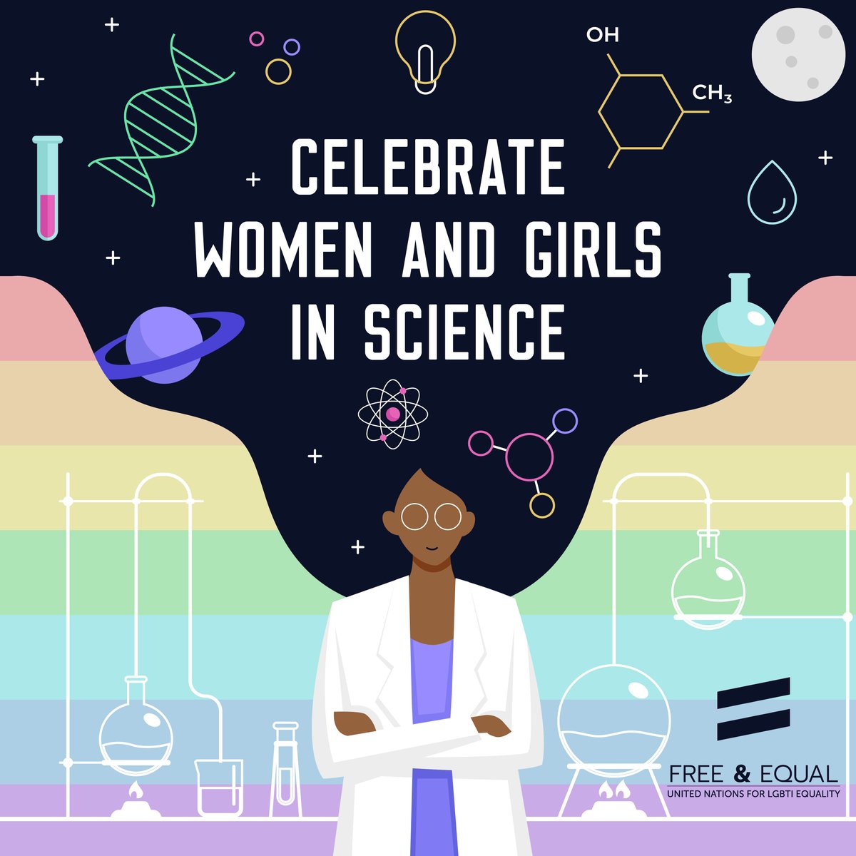 free_equal's tweet photo. Shout-out to all women and girls who are passionate about science - including those who are #lesbian, #bisexual, #transgender, #intersex or #queer. #WomenInScience! ❤️🧡💛💚💙💜 https://t.co/lgj3gAKRtG