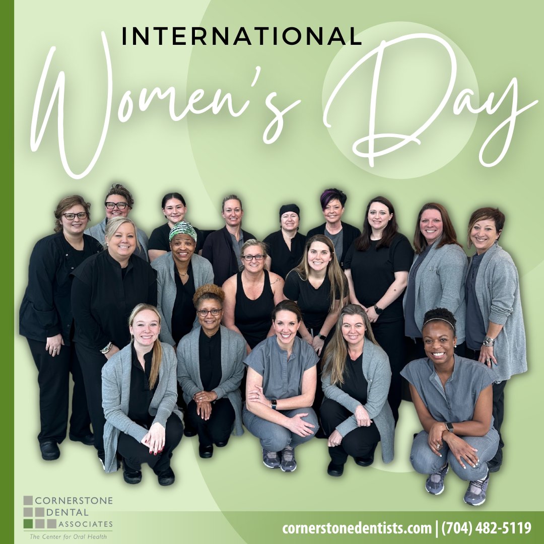 Cornerstone_DDS's tweet photo. Happy International Women's Day! We are proudly women-owned and operated, so this is one of our favorite days to celebrate here at Cornerstone Dental Associates! https://t.co/X4H2CTLdUS