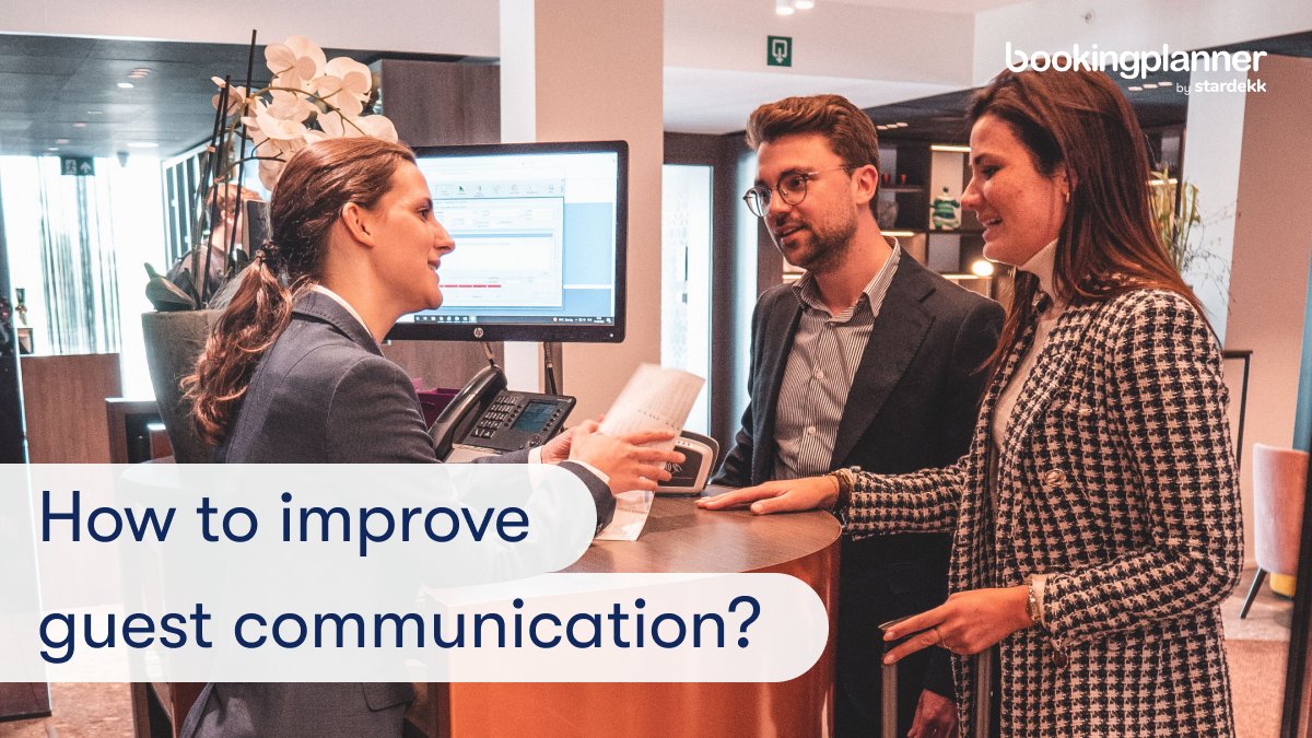 booking_planner's tweet photo. Does your guest communication consist of a standard email at check-in and check-out? 📧

Guests expect more! Keep in touch throughout the customer journey for an optimal guest experience! 💬📱
Discover more tips on our blog 👉 https://t.co/Mxa3fTic5C https://t.co/q7m77kzyAl