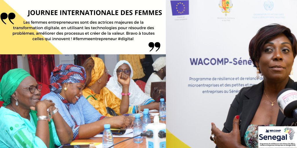 En cette #JourneeInternationaleDelaFemme,  , hommage aux #femmes qui changent le monde, créent de l'emploi et contribuent à l'#innovation technologique. Elles méritent reconnaissance et soutien ! Comme le fait le #P2R/<a href="/OnudiSenegal/">ONUDI Sénégal</a>  financé par <a href="/UEauSenegal/">UE au Sénégal</a>  #journeedelafemme