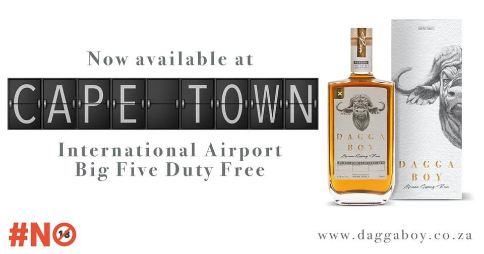 daggaboyrum's tweet photo. Cape Town - We are now available at the @BigFiveDutyFree at CT International Airport. It’s a pleasure🥃🥃 #rum #africanrum #sippingrum https://t.co/XQRIcBff00