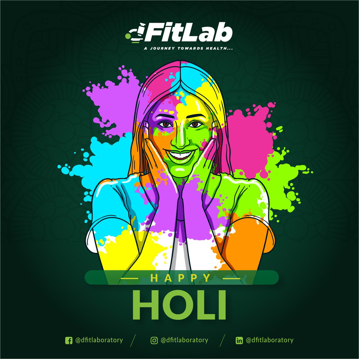 dfitlaboratory's tweet photo. dFitLab wishes you and your loved ones the colours of Health and Happiness. 

Happy Holi 2023! 

#happyholi #holi2023 #health #goodhealth 
#dfitlab #dfitlaboratory #health #organs #humanhealth #humanbody #knowthesymptoms #dfitlabknowledge #diagnostics #healthcare https://t.co/Qn60xbdOfl