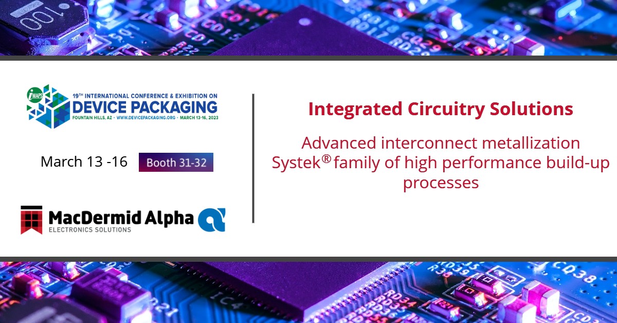 Discover our advanced interconnect metallization processes at the @IMAPSorg Device Packaging Conference & Expo. Visit our booth 31-32 to learn more about our extensive leadframe product portfolio. bit.ly/41UqN4Y #advancedmetallization #devicepackaging #icsubstrates