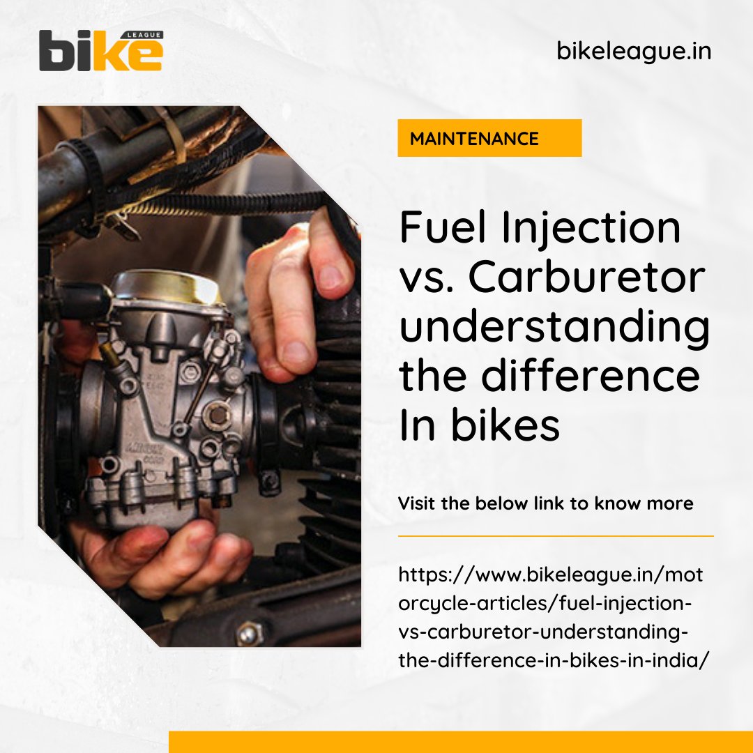 Fuel Injection Vs. Carburetor Understanding The Difference In Bikes in India. 

bikeleague.in/motorcycle-art…

#motorcycle #bikesindia #bikeleagueindia #bikers   #motorcycles #carburetor #fuel #fuelefficiency #fuelinjection #fuelinjectors #Fuelinjected #india #bikes #carburetorcleaner