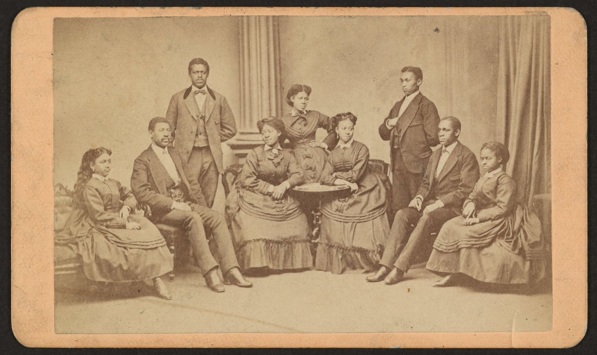 The Fisk Jubilee Singers performed at New York City’s Steinway Hall #OTD in 1872. Formed in 1871 as part of an effort the financially save #FiskUniversity, a Black college in #Nashville, the Jubilee Singers became a national sensation.